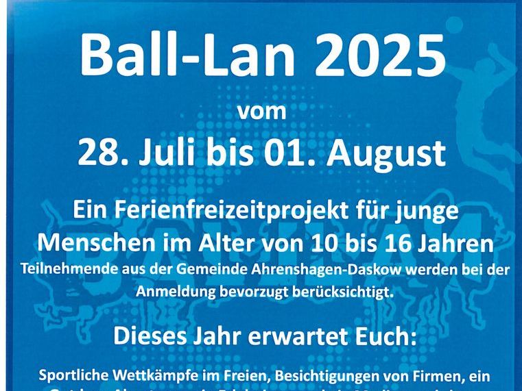 28. Juli - 1. August | Ball-Lan 2025 28. Juli - 1. August | Ball-Lan 2025
