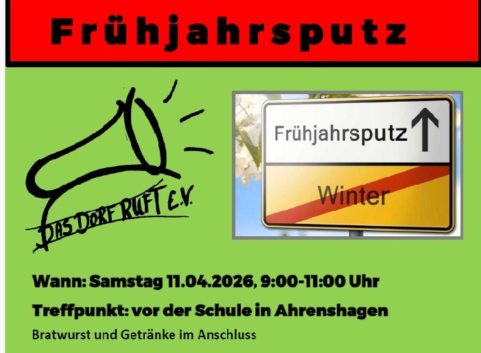 FRÜHJAHRSPUTZ - 11.04.2026 FRÜHJAHRSPUTZ - 11.04.2026