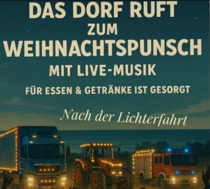DAS DORF RUFT ZUM WEIHNACHTSPUNSCH