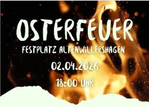 2. April | Osterfeuer in Altenwillershagen 2. April | Osterfeuer in Altenwillershagen