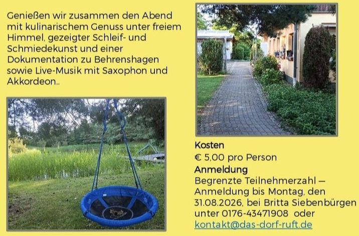 05. September 2026 | Kulturabend "Zu Gast bei Freunden"