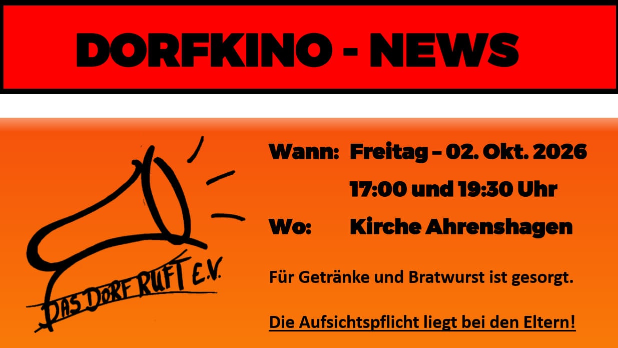 2. Oktober | DORFKINO FÜR ALLE